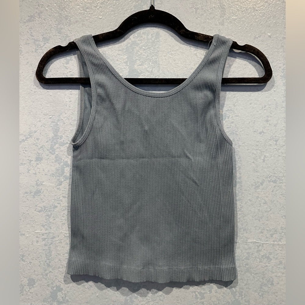 JoyLab Charcoal Ribbed Tank Top - Picture 2 of 2